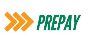 This is the logo for Washington Electric's Prepay program. It features three orange arrows placed next to each other horizontally, followed by the word prepay in green letters.