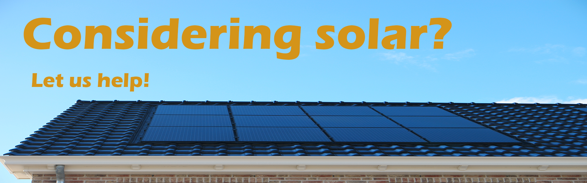 Slide of rooftop solar panels that links to our page about solar panel installations